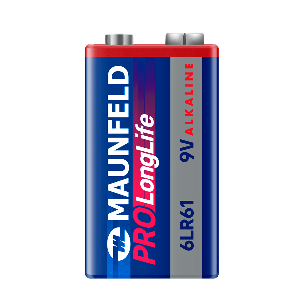 Батарейки MAUNFELD PRO Long Life Alkaline 9V(6LR61) MB9-BL1, блистер 1 шт.