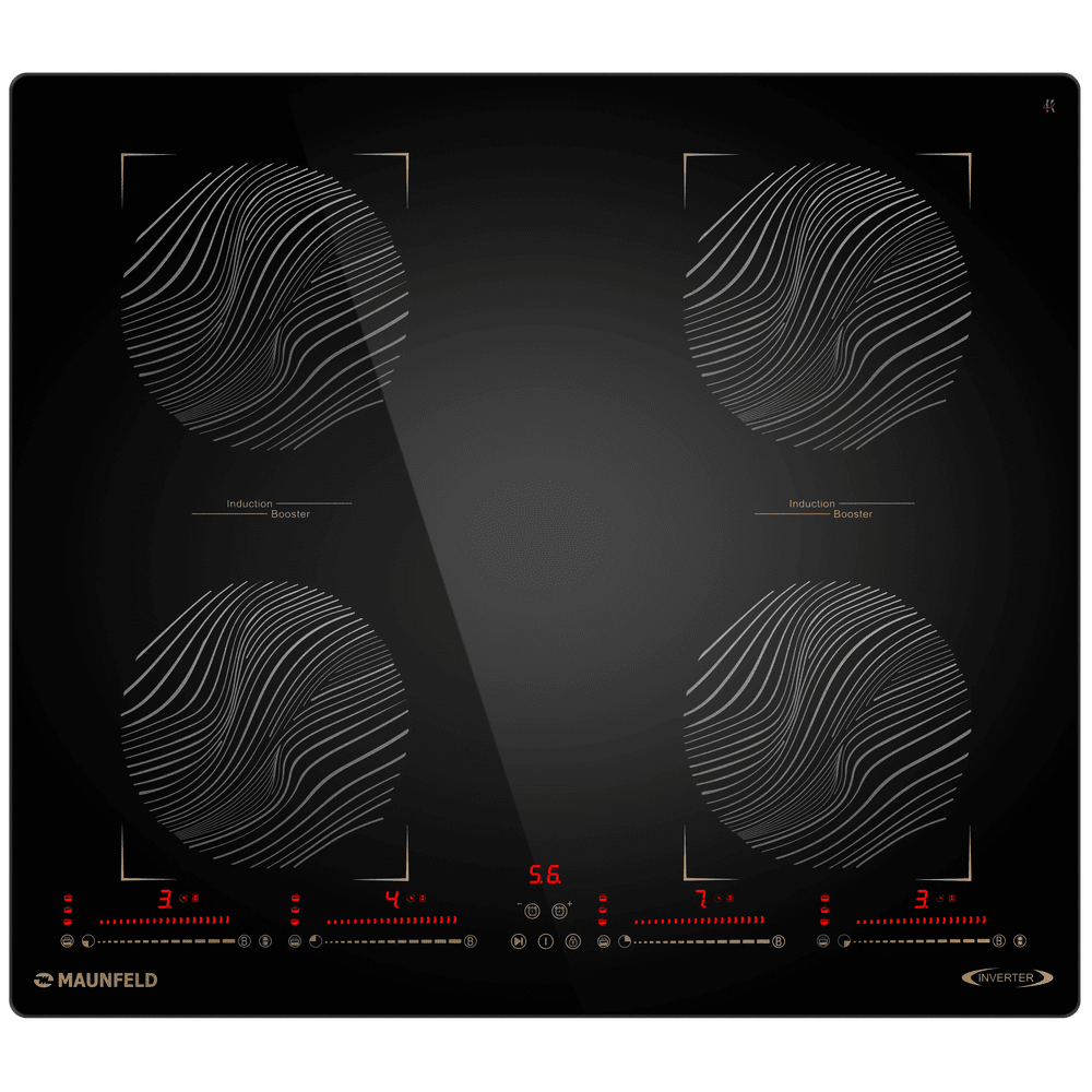 Индукционная варочная панель с объединением зон Bridge Induction MAUNFELD CVI594SB2BKF Inverter