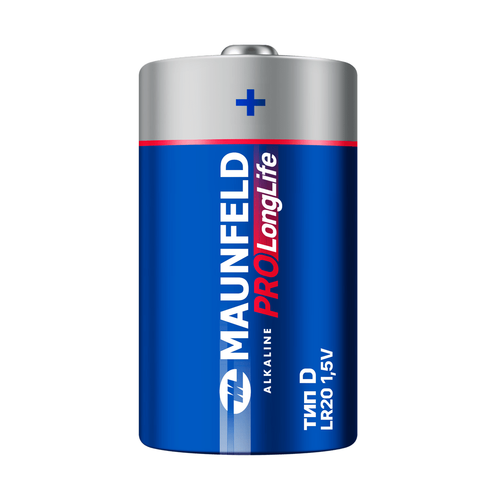 Батарейки MAUNFELD PRO Long Life Alkaline D(LR20) MBLR20-BL2, блистер 2 шт.