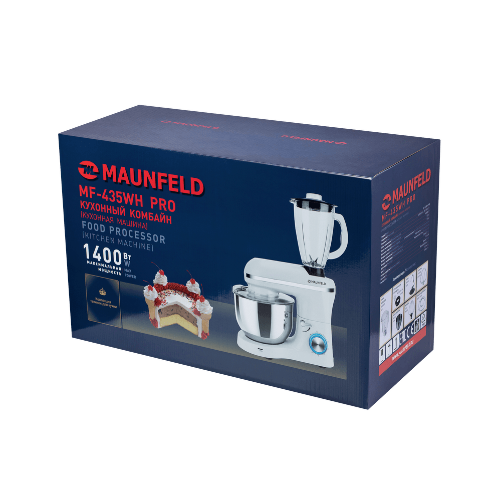 Кухонный комбайн 2 в1 MAUNFELD MF-435WH PRO